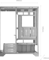 Mars Gaming MCPRISMA Midi Torony Számítógépház + 4db 120mm ventilátor - Fekete