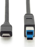 Digitus AK-300149-018-S USB-C apa - USB-B 3.2 Gen 1 apa Adatkábel 1,8m - Fekete