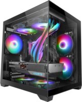 Mars Gaming MC-VIEW2 Mini Torony Számítógépház + 1db 120mm ventilátor - Fekete