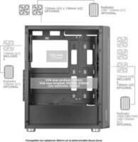 Mars Gaming MC-F Midi Torony Számítógépház + 4db 120mm ventilátor - Fekete
