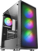 Mars Gaming MC-F Midi Torony Számítógépház + 4db 120mm ventilátor - Fekete