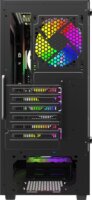 Savio Noctis Glass RGB Cube Mini Torony Számítógépház + 3db 120mm ventilátor - Fekete