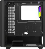 Savio Noctis Glass RGB Cube Mini Torony Számítógépház + 3db 120mm ventilátor - Fekete