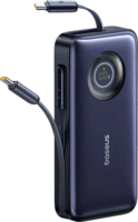 Baseus EnerCore CR11 Powerbank integrált kábellel 2 x USB Type- C 20000mAh 100W - Fekete