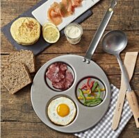 De Buyer Mineral B Element 3 lyukú Serpenyő 27cm - Szürke