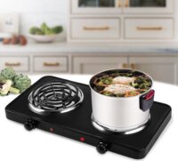 Maestro MR-770-2 Hordozható 2 zónás Elektromos főzőlap 2000W - Fekete