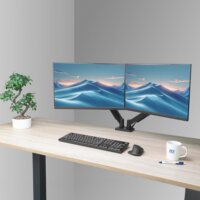 ACT AC8314 17"-35" Monitor asztali tartó kar - Fekete (2 kijelző)