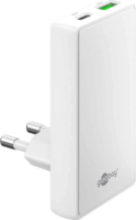 Goobay 75724 USB-C / USB-A 90° Hálózati Gyorstöltő 65W - Fehér