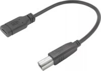 ACT AC7462 USB Type-C anya - USB-B apa 2.0 Nyomtató Adapter kábel 0,2m - Fekete