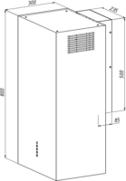 Akpo WK-4 Cubera WL Falra szerelhető Páraelszívó Szagelszívó - Fekete