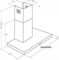 Akpo WK-4 Feniks Slim Kürtős Páraelszívó Szagelszívó - Inox