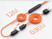 OneOdio OpenRock LINK 10 Vezetékes Sport Fülhallgató - Fekete/Narancs