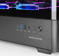 Mars Gaming MCLCDPRO Midi Torony számítógépház + 4db 120mm ventilátor - Fekete