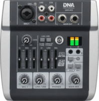 DNA Professional QMX402 3 Csatornás Analóg Keverőpult Mixer - Fekete / Szürke