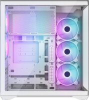 MODECOM Volcano SPACE XL ARGB FULL TOWER 5F Számítógépház + 5db 120mm ventilátor - Fehér