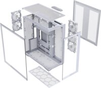 MODECOM Volcano SPACE XL ARGB FULL TOWER 5F Számítógépház + 5db 120mm ventilátor - Fehér