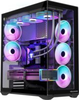 MODECOM Volcano SPACE XL ARGB FULL TOWER 5F Számítógépház + 6db 120mm ventilátor - Fekete
