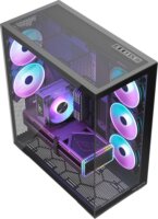 MODECOM Volcano SPACE XL ARGB FULL TOWER 5F Számítógépház + 6db 120mm ventilátor - Fekete