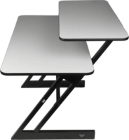 DNA Professional SD3 Íróasztal billentyűzetpolccal 120 x 60 cm - Fekete / Szürke