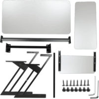DNA Professional SD3 Íróasztal billentyűzetpolccal 120 x 60 cm - Fekete / Szürke