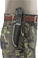 Extol Premium 8855322 Rozsdamentes acél Vadász- és Túrakés Övre csatolható tokban