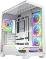 MODECOM VOLCANO STELLAR PLUS ARGB MIDI 5F Számítógépház + 5db 120mm ventilátor - Fehér