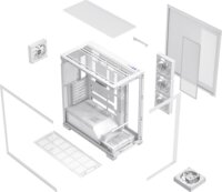 MODECOM VOLCANO STELLAR PLUS ARGB MIDI 5F Számítógépház + 5db 120mm ventilátor - Fehér