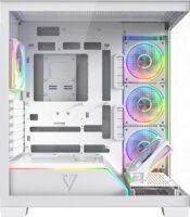 MODECOM VOLCANO STELLAR PLUS ARGB MIDI 5F Számítógépház + 5db 120mm ventilátor - Fehér