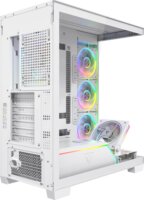 MODECOM VOLCANO STELLAR PLUS ARGB MIDI 5F Számítógépház + 5db 120mm ventilátor - Fehér