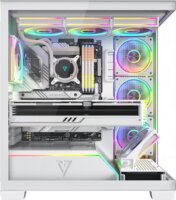 MODECOM VOLCANO STELLAR PLUS ARGB MIDI 8F Számítógépház + 8db 120mm ventilátor - Fehér