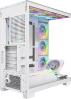 MODECOM VOLCANO STELLAR PLUS ARGB MIDI 8F Számítógépház + 8db 120mm ventilátor - Fehér