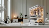 MODECOM VOLCANO STELLAR PLUS ARGB MIDI 8F Számítógépház + 8db 120mm ventilátor - Fehér