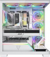 MODECOM VOLCANO STELLAR PLUS ARGB MIDI 8F Számítógépház + 8db 120mm ventilátor - Fehér