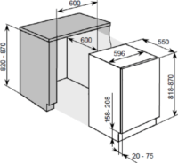 Candy CUS68EW Beépíthető Fagyasztószekrény 95L - Fehér