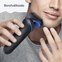 Braun  52-B7000CC Vezeték nélküli Akkus Nedves-Száraz Borotva - Fekete / Kék