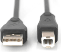 Digitus AK-300105-050-S USB-A Apa - USB-B Apa 2.0 Adatkábel 5m - Fekete