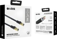 S-link MM-CAT701 S/FTP Cat7 RJ45 Patch kábel 1m - Fekete