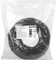 S-link SL-CAT720M S/FTP Cat7 RJ45 Patch kábel 20m - Fekete
