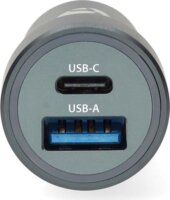 Nedis CCH1C1A48W USB-A / USB-C Autós gyorstöltő 48W - Szürke