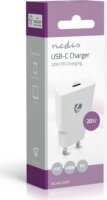 Nedis WCHAC20WT GaN USB-C Hálozati Töltő Adapter 20W - Fehér