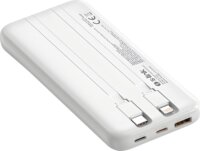 S-Link IP-G16L Powerbank integrált USB-C + Lightning kábellel / 10000mAh 20W - Fehér