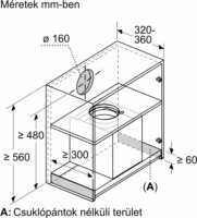 Bosch DBB63BC60 Serie 2 Beépíthető Páraelszívó Szagelszívó - Fekete