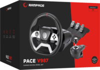 Rampage Pace V987 Gamer Kormány És Pedál - Fekete (PC / PS4 / Xbox One / Switch)