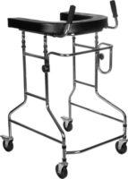 REHAFUND RF-141 Álítható magasságú Rollátor Max 100kg - Fekete / Szürke