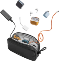 tomtoc Light-T12 Essential Tech Kábel és Adapter Rendszerező Tok - Fekete