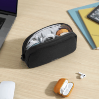 tomtoc Light-T12 Essential Tech Kábel és Adapter Rendszerező Tok - Fekete