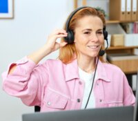 Trust HS-201 USB-A Call Center Sztereo Headset - Fekete