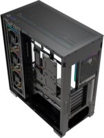 MODECOM VOLCANO STELLAR PLUS ARGB MIDI 8F midi torony Számítógépház + 8db 120mm ventilátor - Fekete