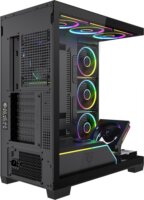 MODECOM VOLCANO STELLAR PLUS ARGB MIDI 8F midi torony Számítógépház + 8db 120mm ventilátor - Fekete