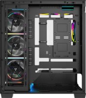 MODECOM VOLCANO STELLAR PLUS ARGB MIDI 8F midi torony Számítógépház + 8db 120mm ventilátor - Fekete
